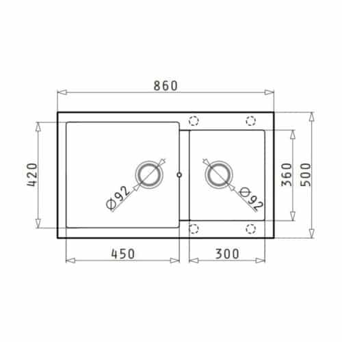 Chậu rửa bát Hafele HS G8650 565.83.251