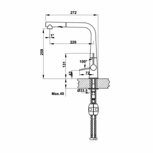 Vòi rửa bát đá Hafele HT20-GH1P259 570.82.300