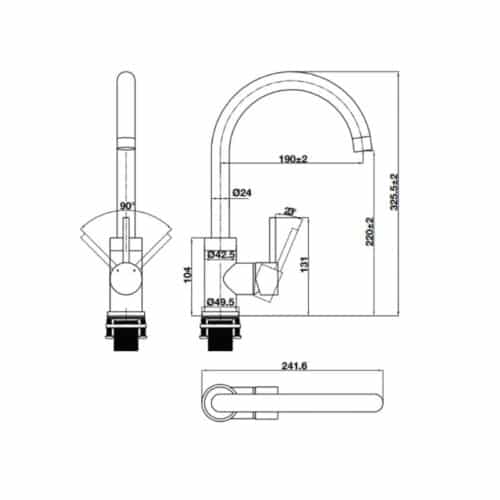 Vòi rửa bát Hafele HT21-CH1F220C 577.55.240