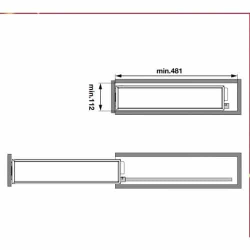Lắp đặt bộ rổ kéo cho tủ bếp dưới Hafele 545.61.028