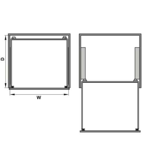 Lắp đặt bộ rổ kéo lọt lòng ARENA Hafele 540.26.654, tủ rộng 450mm
