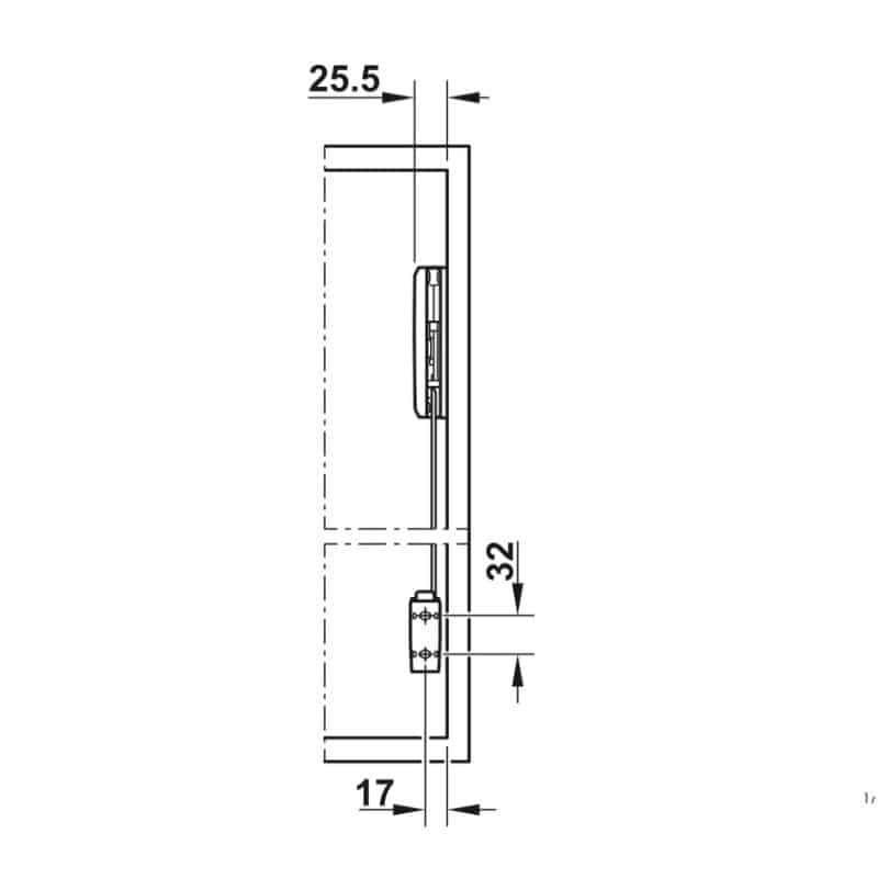 Lắp đặt bộ tay nâng FREE FOLD SHORT Hafele 493.05.733, xám Lắp đặt bộ tay nâng FREE FOLD SHORT Hafele 493.05.733, xám