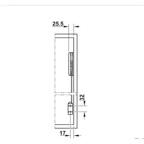 Lắp đặt bộ tay nâng FREE FOLD SHORT Hafele 493.05.898, trắng