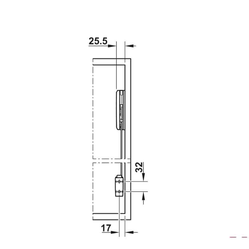 Lắp đặt bộ tay nâng FREE FOLD SHORT Hafele 493.05.901, trắng Lắp đặt bộ tay nâng FREE FOLD SHORT Hafele 493.05.901, trắng