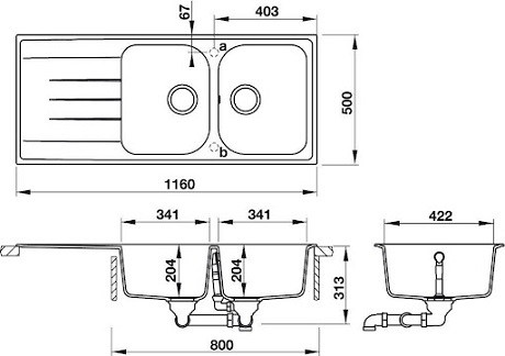 Hướng dẫn lắp đặt chậu rửa bát HS18-GED2R80 Hafele 570.35.560