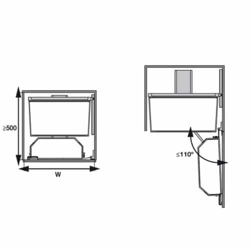 Lắp đặt bộ kệ đựng thực phẩm 6 tầng 450/1700mm TANDEM Hafele 545.94.612