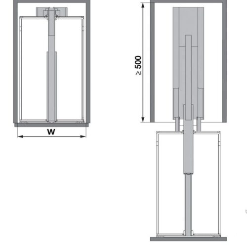 Lắp đặt bộ kệ tủ 6 tầng, rổ lưới DISPENSA 90 ARENA 400mm Hafele 546.54.633