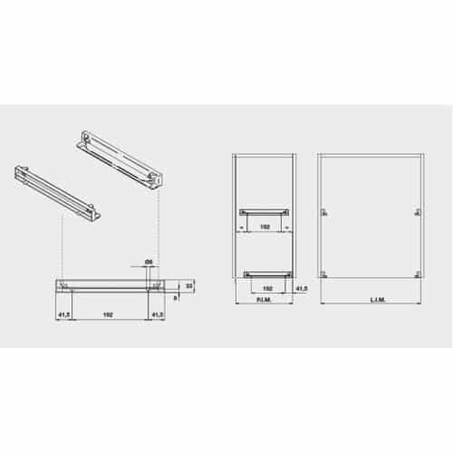 Lắp đặt khay up chén đĩa Hafele 544.01.308 đen 764x263mm
