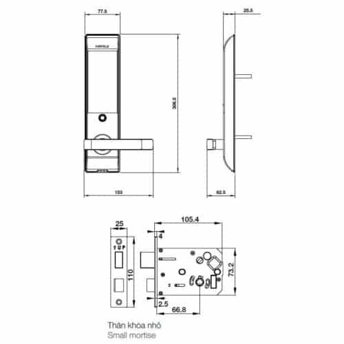 Lắp đặt Khóa cửa điện tử Hafele EL7900-TCB 912.05.646