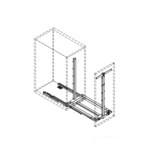 Lắp đặt phụ kiện tủ bếp Hafele 545.11.962 màu Anthracite