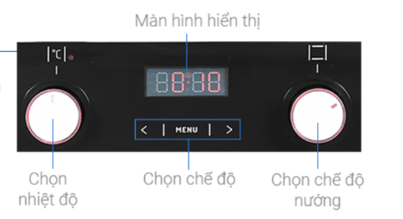 Bảng điều khiển của Lò nướng Hafele HO-KT60C