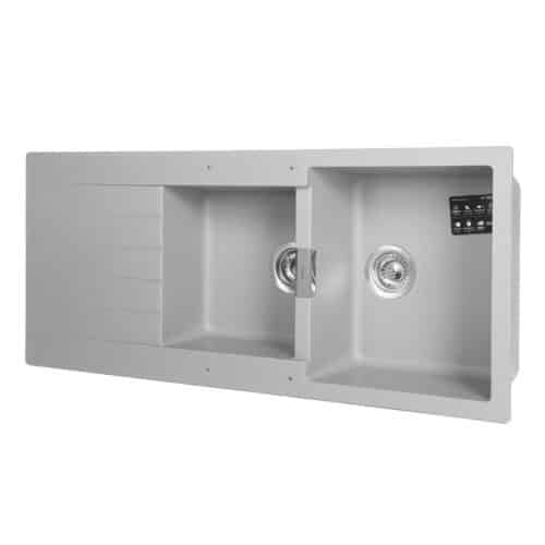 Chậu rửa bát đá Hafele HS19-GED2S80 570.35.570 màu xám