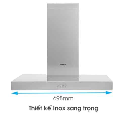 Thiết kế Máy hút khử mùi gắn tường thẳng Hafele HH WI70B 539.81.168