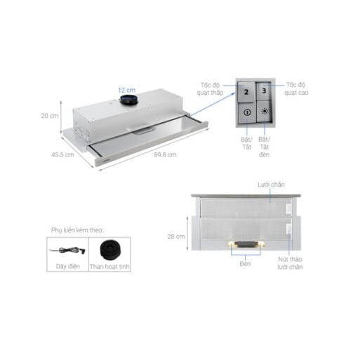 Cấu tạo máy hút mùi Hafele HH-TI90D 539.81.085