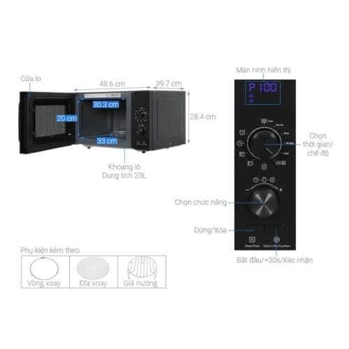 Lò vi sóng kết hợp nướng để bàn 23L Hafele HW-F23B 538.31.270 8 Thông số kỹ thuật Hafele HW-F23B 538.31.270