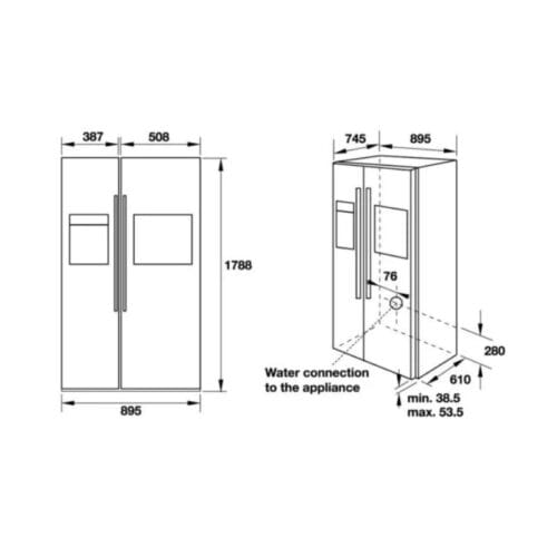 Tủ lạnh 2 cửa Hafele HF-SBSIB 534.14.250 7 Tủ lạnh 2 cửa Hafele HF-SBSIB 534.14.250(2)
