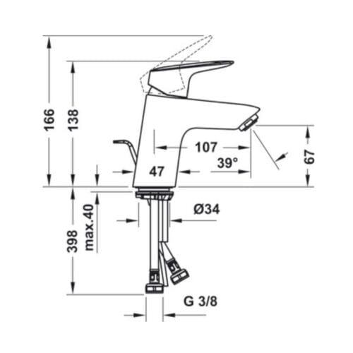 Thiết kế của Vòi lavabo Hafele Logis 589.52.405