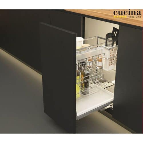 Bộ rổ dao thớt, chai lọ SONATA Cucina 549.20.215 mạ chrome 4 Ảnh bộ rổ dao thớt, chai lọ SONATA Cucina 549.20.215 mạ chrome