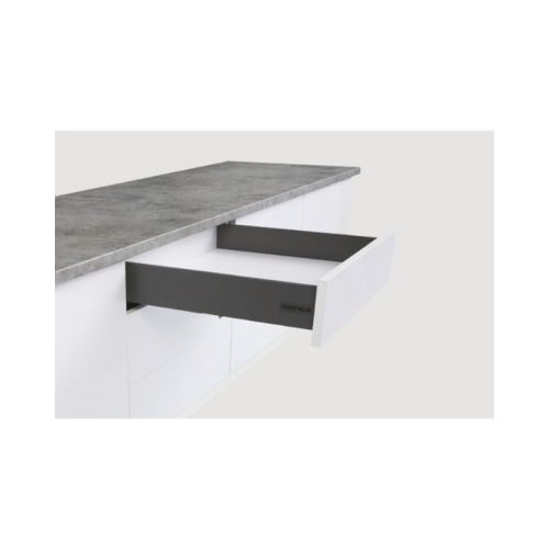 Ảnh ray hộp Hafele 552.35.745 Alto-S H120 mm màu trắng mờ