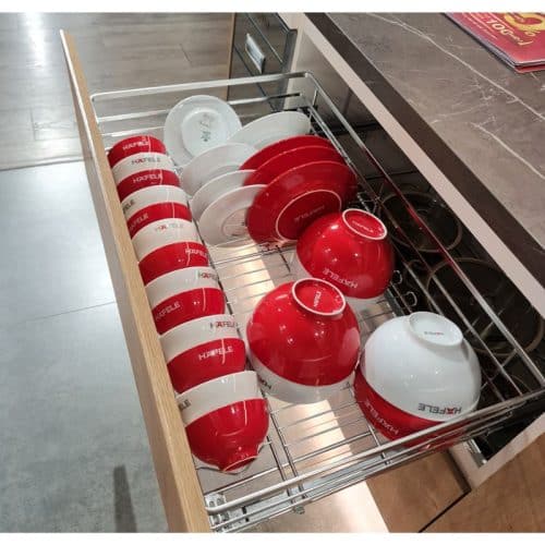 Ảnh thực tế bộ rổ chén đĩa CAPPELLA Cucina 549.08.206 mạ chrome