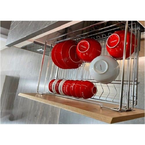 Ảnh thực tế bộ rổ chén đĩa CAPPELLA Cucina 549.08.206 mạ chrome