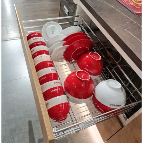 Ảnh thực tế bộ rổ chén đĩa CAPPELLA Cucina 549.08.207 mạ chrome