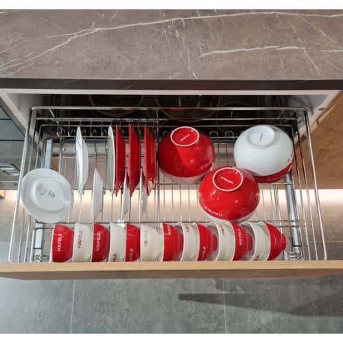 Ảnh thực tế bộ rổ chén đĩa CAPPELLA Cucina 549.08.208 mạ chrome