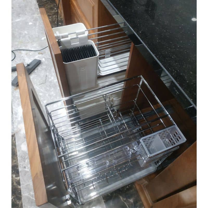 Ảnh thực tế bộ rổ dao thớt, chai lọ SONATA Cucina 549.20.215 mạ chrome Ảnh thực tế bộ rổ dao thớt, chai lọ SONATA Cucina 549.20.215 mạ chrome