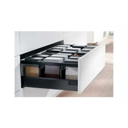 Ảnh thực tế ray hộp Hafele 550.85.305 Antaro X3 30kg giảm chấn màu đen D 228mm