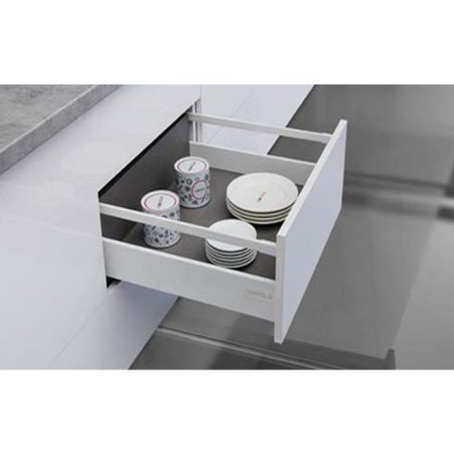 Ray hộp Hafele 552.55.706 Alto-S H80 mm màu trắng mờ 3 Ảnh thực tế ray hộp Hafele 552.55.706 Alto-S H80 mm màu trắng mờ