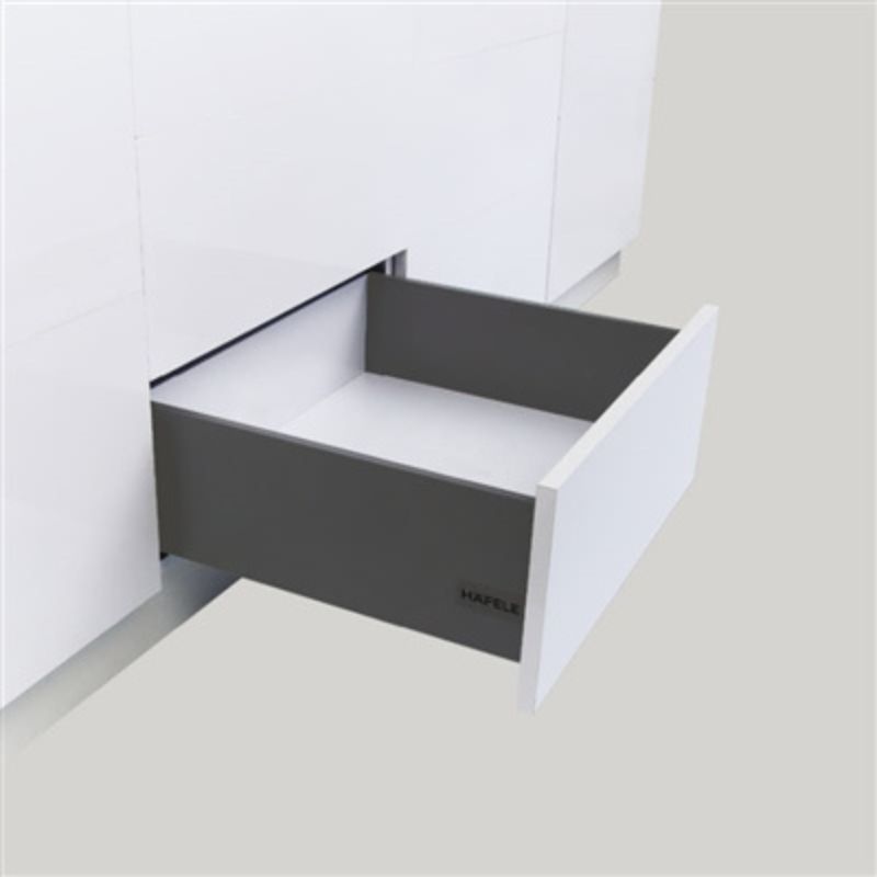 Ảnh thực tế ray hộp Hafele 552.35.345 Alto-S H120 mm màu xám đậm Ảnh thực tế ray hộp Hafele 552.35.345 Alto-S H120 mm màu xám đậm