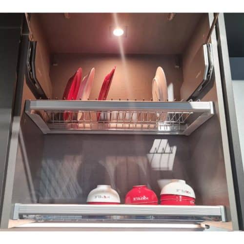 Ảnh thực tế rổ chén đĩa có khung PRESTO Cucina 544.40.004 Inox 304