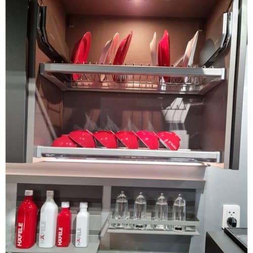 Ảnh thực tế rổ chén đĩa có khung PRESTO Cucina 544.40.007 Inox 304