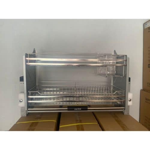 Ảnh thực tế rổ chén đĩa di động CUCINA LENTO 504.76.137 800mm Inox 304/ Xám