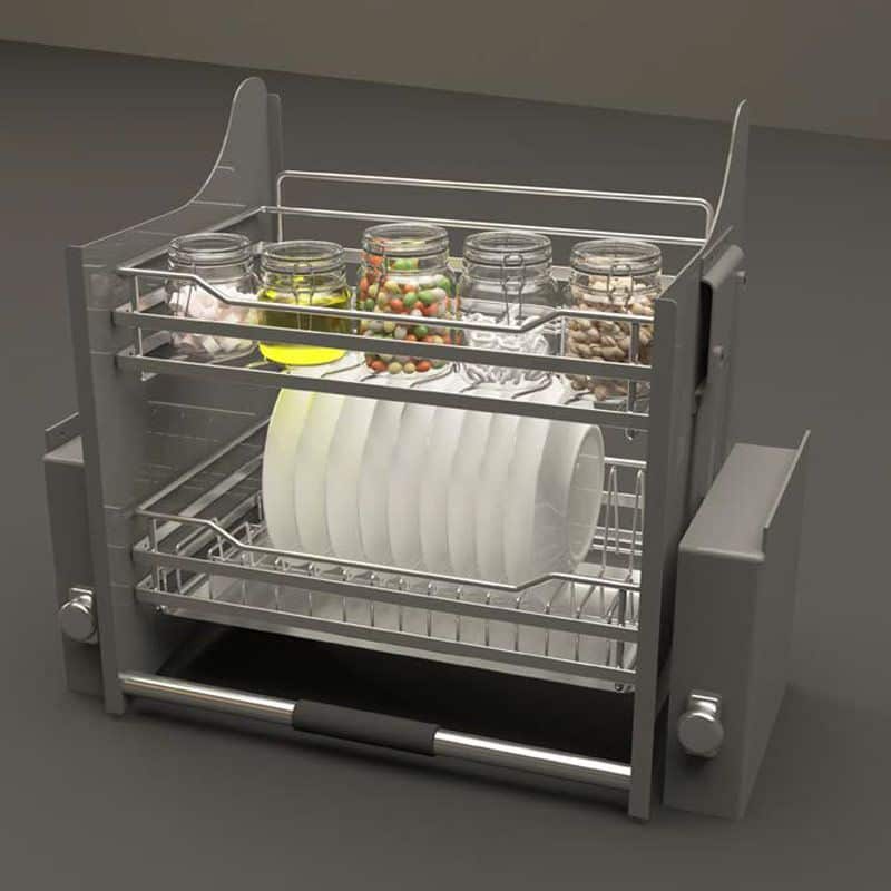 Ảnh thực tế rổ chén đĩa di động lướt dẹt LENTO Cucina 504.76.014 Inox 304 Ảnh thực tế rổ chén đĩa di động lướt dẹt LENTO Cucina 504.76.014 Inox 304