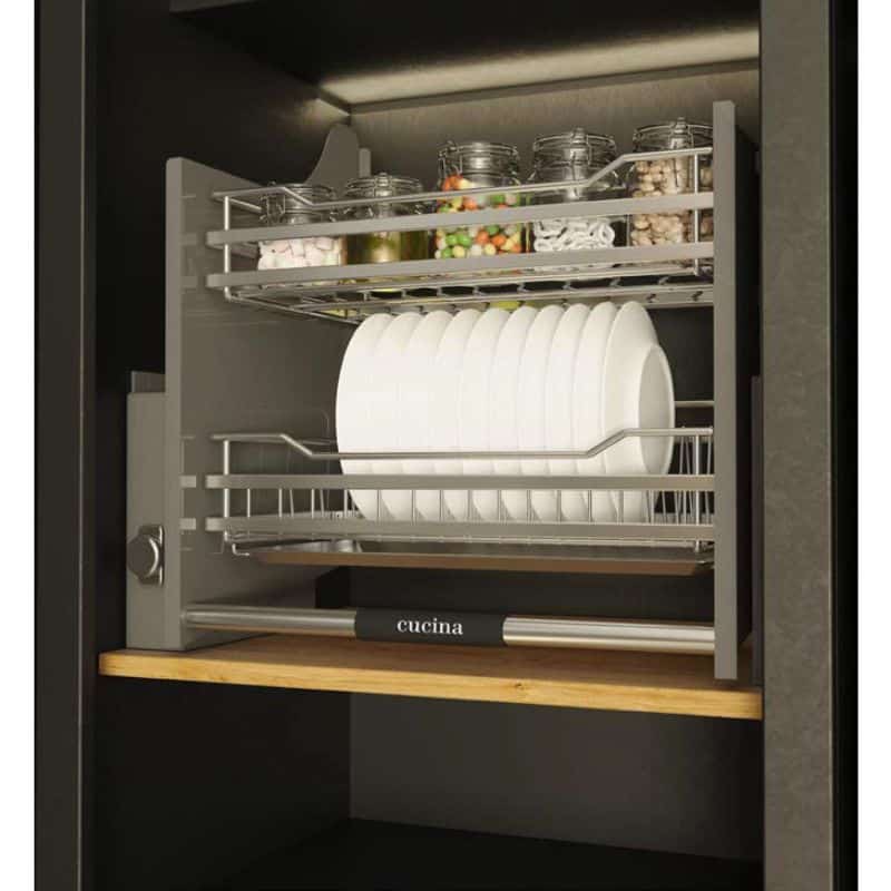 Ảnh thực tế rổ chén đĩa di động lướt dẹt LENTO Cucina 504.76.014 Inox 304 Ảnh thực tế rổ chén đĩa di động lướt dẹt LENTO Cucina 504.76.014 Inox 304