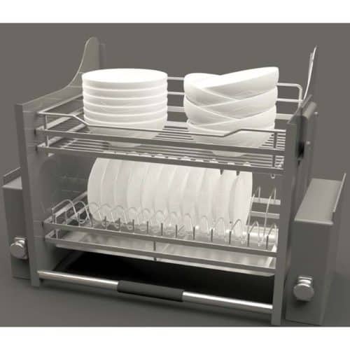 Giá bát đĩa di động lướt dẹt LENTO Cucina 504.76.017 Inox 304 6 Ảnh thực tế rổ chén đĩa di động lướt dẹt LENTO Cucina 504.76.017 Inox 304