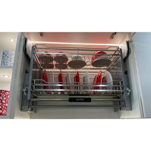 Giá bát đĩa di động lướt dẹt LENTO Cucina 504.76.018 Inox 304 6 Ảnh thực tế rổ chén đĩa di động lướt dẹt LENTO Cucina 504.76.018 Inox 304