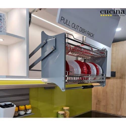 Ảnh thực tế rổ chén đĩa di động lướt dẹt LENTO Cucina 504.76.217 mạ chrome