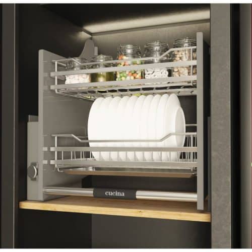 Giá bát đĩa di động lướt dẹt LENTO Cucina 504.76.218 mạ chrome 5 Ảnh thực tế rổ chén đĩa di động lướt dẹt LENTO Cucina 504.76.218 mạ chrome