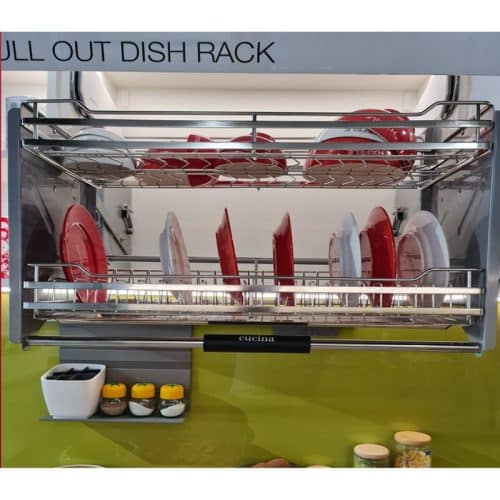 Ảnh thực tế rổ chén đĩa di động lướt tròn LENTO Cucina 504.76.204 mạ chrome