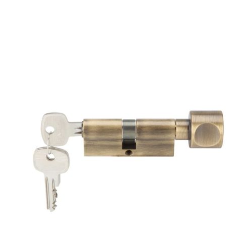 Ảnh thực tế ruột khóa 1 đầu chìa 1 đầu vặn Hafele 916.08.305, 91mm Đồng thau