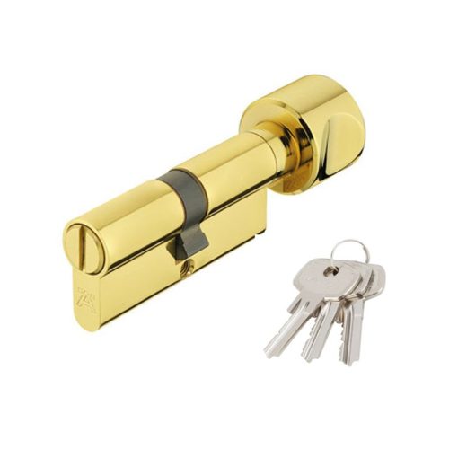 Ảnh thực tế ruột khóa 1 đầu chìa 1 đầu vặn Hafele 916.08.905, 91mm Đồng thau