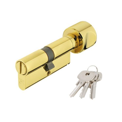 Ảnh thực tế ruột khóa 1 đầu chìa 1 đầu vặn Hafele 916.08.916, 101mm Đồng thau