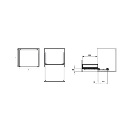 Thiết kế của Bộ rổ chén đĩa CAPPELLA Cucina 549.08.004 Inox 304