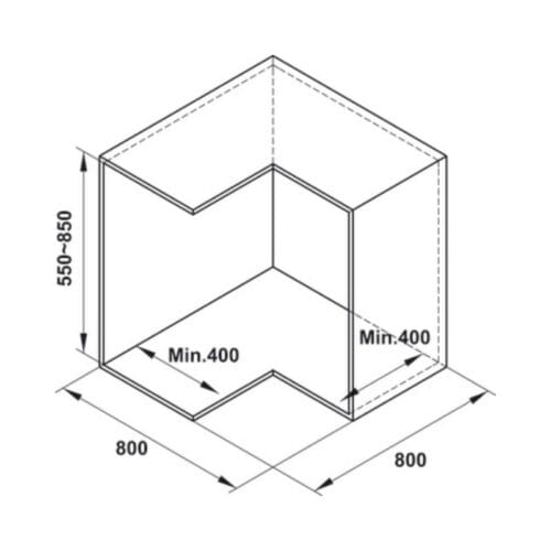 Bộ rổ góc xoay 270 độ MEZZO Cucina 548.37.210 mạ chrome 5 Thiết kế của Bộ rổ góc xoay 270 độ MEZZO Cucina 548.37.210 mạ chrome