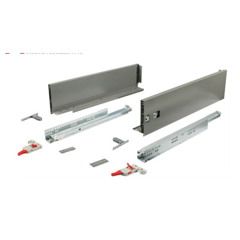 Cấu tạo ray hộp Hafele 552.35.345 Alto-S H120 mm màu xám đậm Cấu tạo ray hộp Hafele 552.35.345 Alto-S H120 mm màu xám đậm