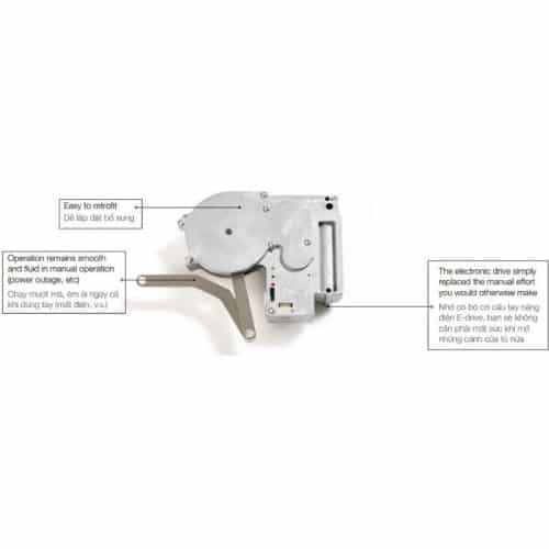 Bộ tay nâng FREE FLAP 1.7E Hafele 372.29.701 nắp xám 4 Chi tiết bộ tay nâng FREE FLAP 1.7E Hafele 372.29.701 nắp xám