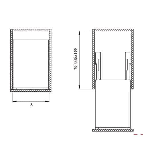 Bộ rổ dao thớt, chai lọ SONATA Cucina 549.20.215 mạ chrome 5 Kích thước bộ rổ dao thớt, chai lọ SONATA Cucina 549.20.215 mạ chrome