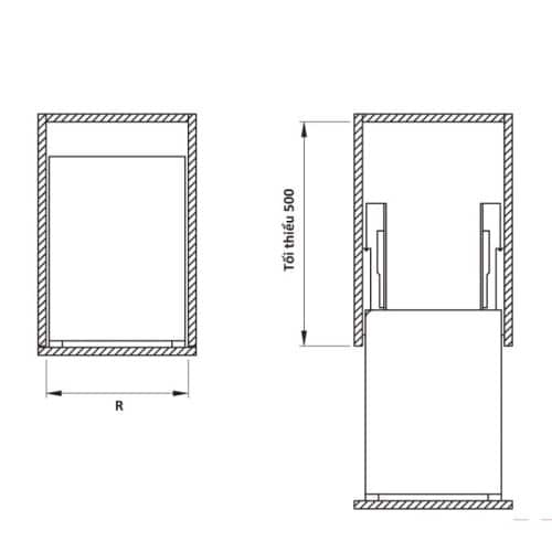 Kích thước bộ rổ gia vị SONATA Cucina 549.20.234 mạ chrome